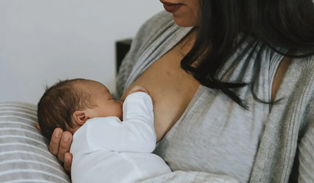 Mother breastfeeding her baby 